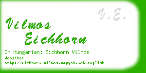 vilmos eichhorn business card